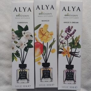 ALYA Nature's Scents Reed Diffuser 3-Pack 100mL Glass Gardenia Mango Angel's